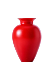 Venini / Labuan / vase / rouge, sablé / verre soufflé à la bouche