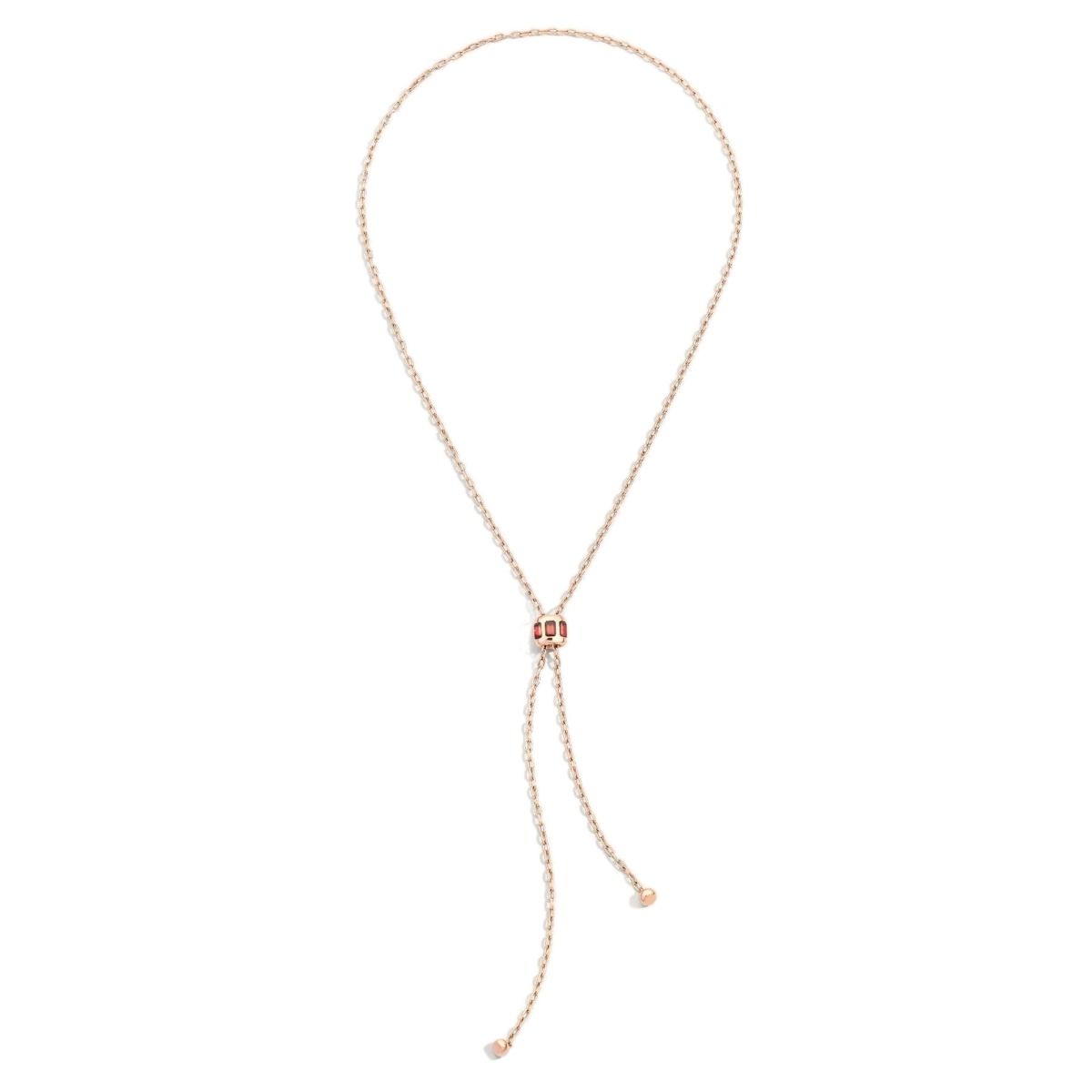 Pomellato / Iconica / collana con pendente / oro rosa e granati piropo