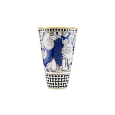 Richard Ginori / Totem / vaso Pinguino / porcellana / blu, bianco e nero