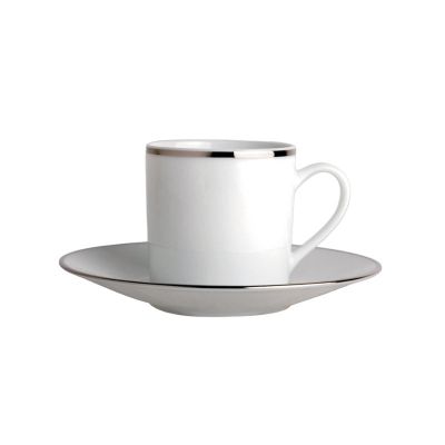 Bernardaud / Cristal / set 6 tazze caffè con piattino / porcellana