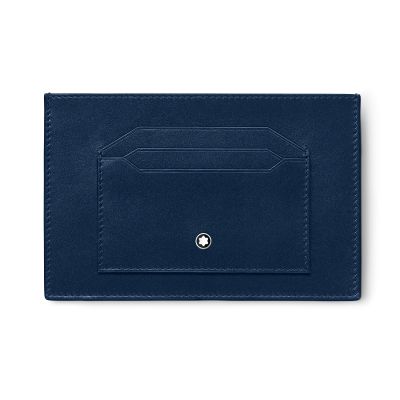 Montblanc / Meisterstück / porta carte 6 scomparti / pelle blu