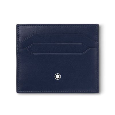 Montblanc / Meisterstück / porta carte 6 scomparti / pelle blu