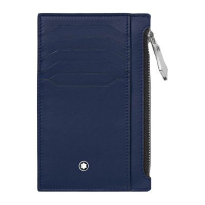 Montblanc / Meisterstück / porta carte 8 scomparti / pelle blu