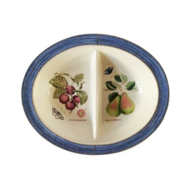 Wedgwood / Sarah's Garden / piatto ovale due scomparti / porcellana