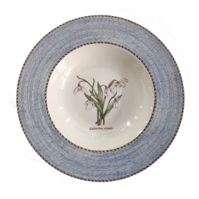 Wedgwood / Sarah's Garden Snowdrop / set 4 piatti fondi 23 cm / porcellana