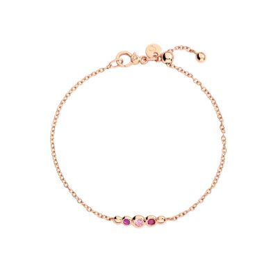 DoDo / Bollicine / bracciale / oro rosa 9 kt con pietre colorate