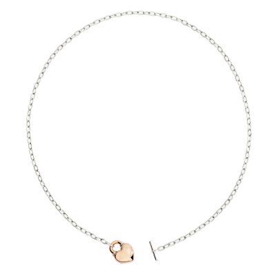 DoDo / Cuore / collana / oro rosa 9 kt e argento