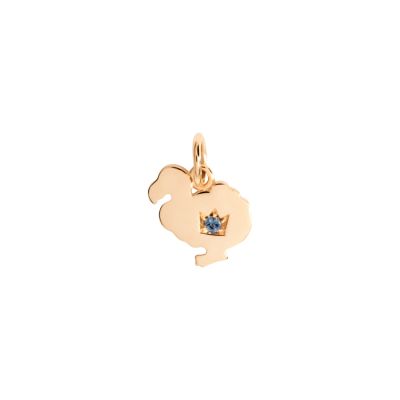 DoDo / 30 Years Celebrations / charm Dodo limited edition / oro rosa 9 kt e zaffiro