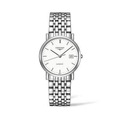 Longines The Longines Elegant Collection / orologio unisex / quadrante bianco / cassa e bracciale acciaio