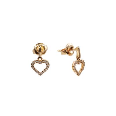 Crivelli / orecchini cuore / oro rosa e diamanti