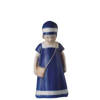 Royal Copenhagen Figurina / Elsa con vestito blu mini / porcellana