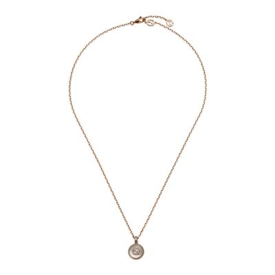 Gucci / Interlocking G / collana a catena / oro rosa, madreperla e diamante