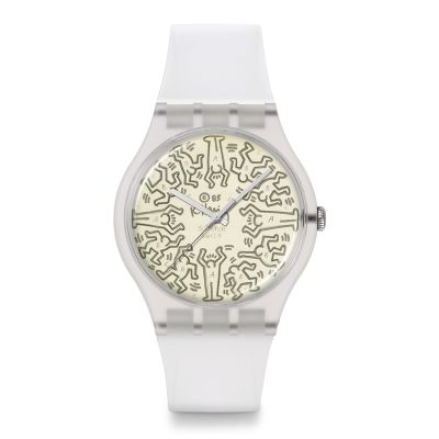 Swatch Break Free / From the Archive / orologio unisex / quadrante beige / cassa plastica / cinturino silicone