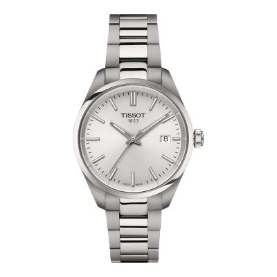 Tissot PR 100 / orologio donna / quadrante argentato / cassa e bracciale acciaio