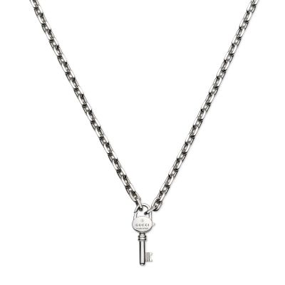 Gucci / Trademark / collana a catena con chiave / argento 