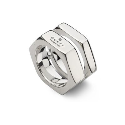 Gucci / Trademark / anello a forma di bullone / argento 