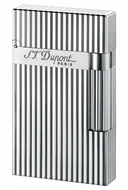 Accendino S.T. Dupont Linea 2 Argento Linee Verticali - La Stilografica Shop